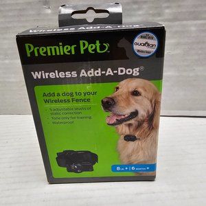 New Premier Pet Wireless Add A Dog Waterproof Receiver Collar Neck upto 28"